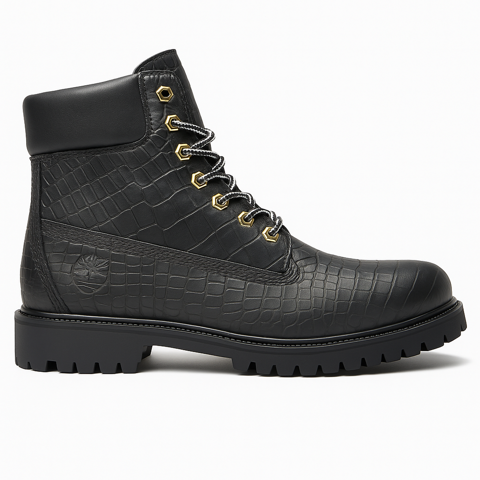 TIMBER BOOT CROCODIL Black W602