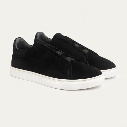 Laceless Sneaker Black Suede M4000