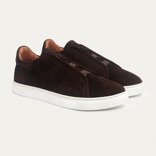 Laceless Sneaker Brown Suede M4050